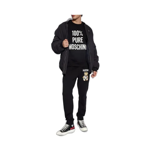 Moschino Slogan Printed Crewneck Sweatshirt
