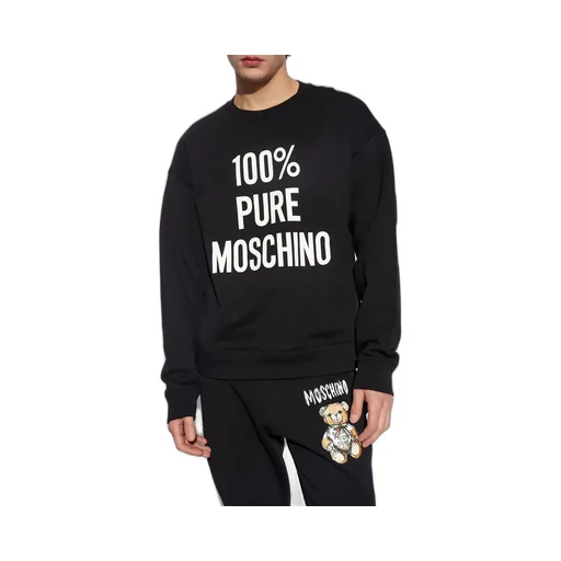 Moschino Slogan Printed Crewneck Sweatshirt