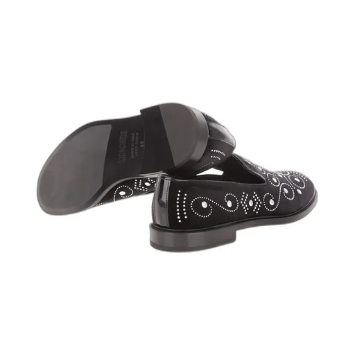 Moschino Round-Toe Slip-On Loafers