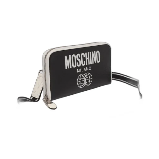 Moschino Logo Printed Zip-Around Wallet