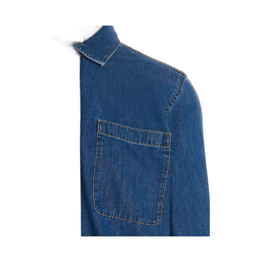 Moschino Teddy Bear-Printed Buttoned Denim Shirt