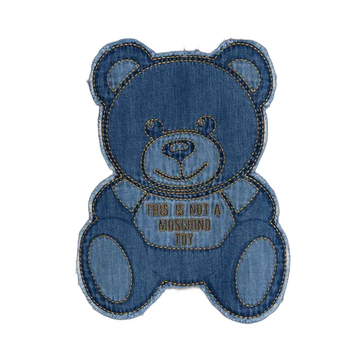 Moschino Teddy Bear-Printed Buttoned Denim Shirt