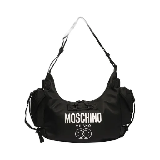 Moschino Logo-Printed Hobo Crossbody Bag