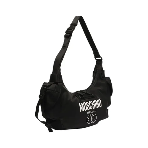 Moschino Logo-Printed Hobo Crossbody Bag