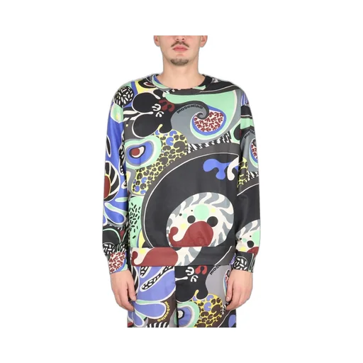 Moschino Logo Sleeved Graphic Printed Sweatshirt
