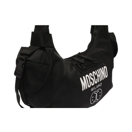 Moschino Logo-Printed Hobo Crossbody Bag