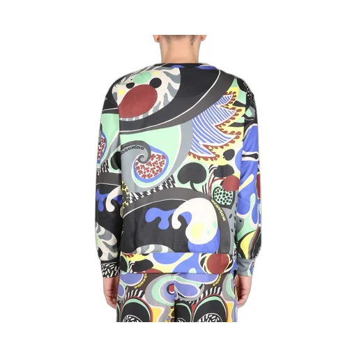 Moschino Logo Sleeved Graphic Printed Sweatshirt