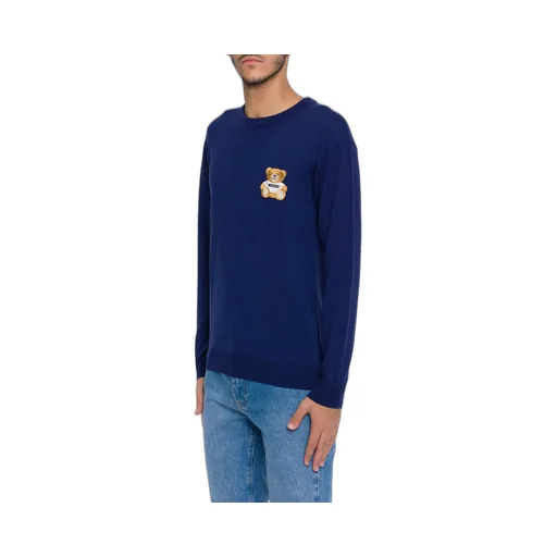 Moschino Teddy Bear Patch Crewneck Knitted Jumper