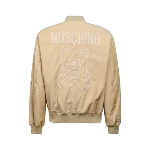 Moschino Logo Detailed Long-Sleeved Bomber Jacket