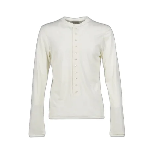 Henry-Neckline Shirts / Wht