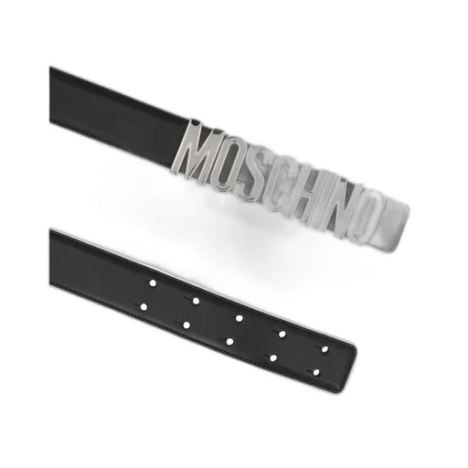 Moschino Logo Lettering Buckle Belt