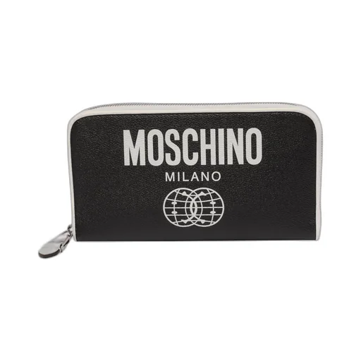 Moschino Logo Printed Zip-Around Wallet