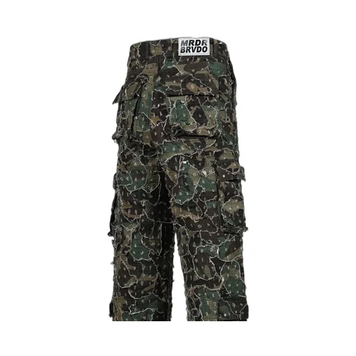 Micro Distressed Cargo Pant/Olv