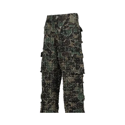 Micro Distressed Cargo Pant/Olv