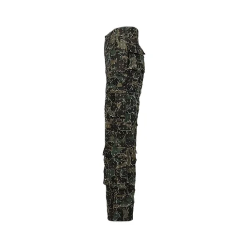 Micro Distressed Cargo Pant/Olv