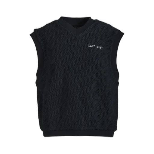 Logo Emb Knit Vest / Black