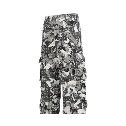Micro Distressed Cargo Pant / Vintage Gry