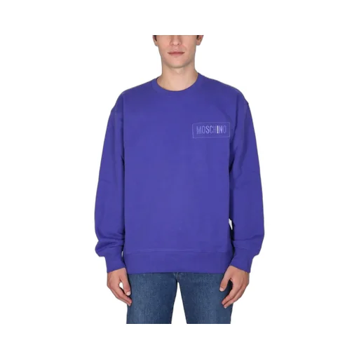 Moschino Logo Patch Crewneck Sweatshirt