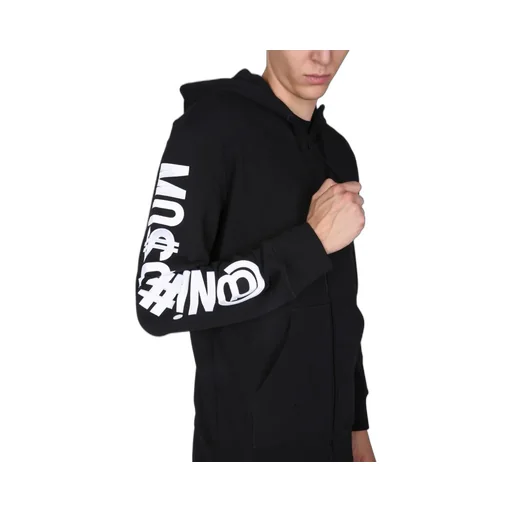 Moschino Symbol Logo Printed Hooded Jacket