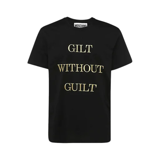 Moschino Slogan Printed Crewneck T-Shirt