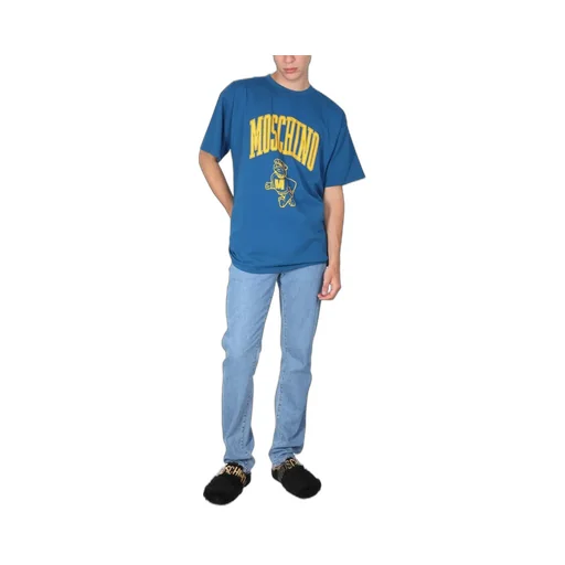 Moschino Logo Printed Crewneck T-Shirt