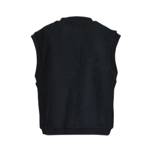 Logo Emb Knit Vest / Black