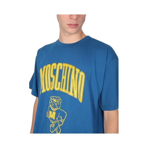 Moschino Logo Printed Crewneck T-Shirt