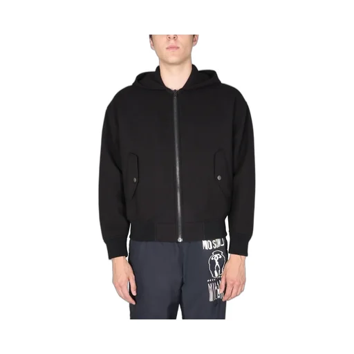 Moschino Logo Printed Zipped Hoodie