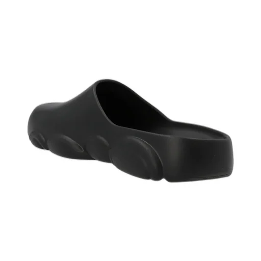 Moschino Logo Embossed Round-Toe Slides