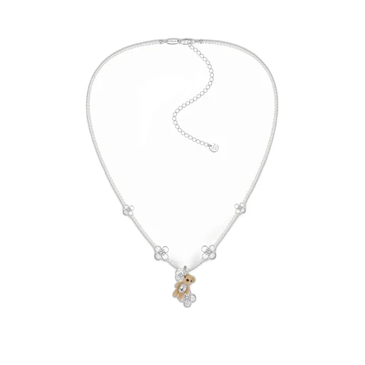 Mini Bear Flower Necklace / Brw