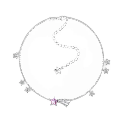 Crystal Meteor Necklace / Pnk