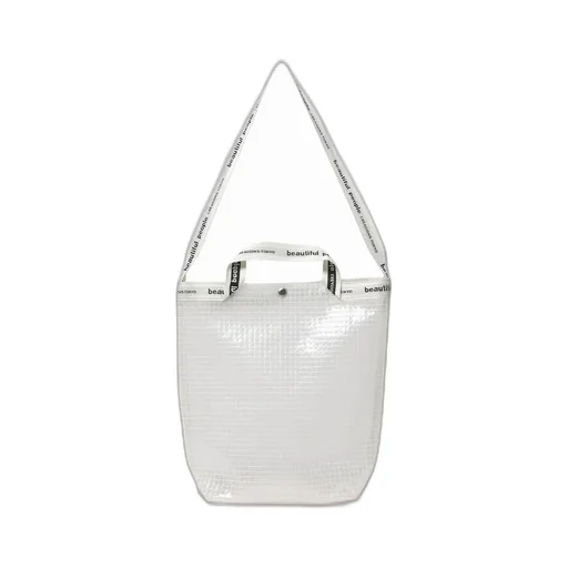 Plaid Vinyl Logo Tape Shoulder Bag / Clear
