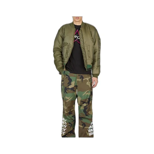 Nancy Camouflage Zipped Bomber Jacket