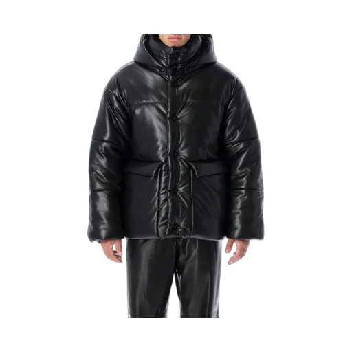 Nanushka High-Neck Hooded Puffer Jacket
