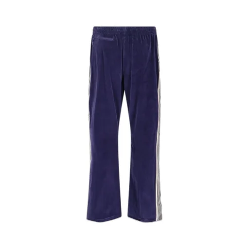 Needles Logo Embroidered Velvet Trousers