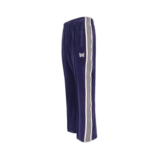 Needles Logo Embroidered Velvet Trousers
