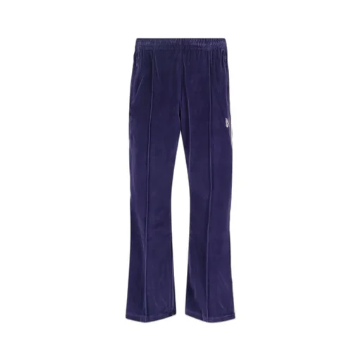 Needles Logo Embroidered Velvet Trousers