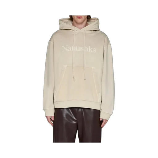 Nanushka Logo-Embroidered Drawstring Hoodie