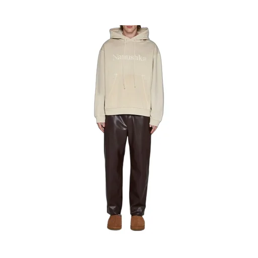 Nanushka Logo-Embroidered Drawstring Hoodie