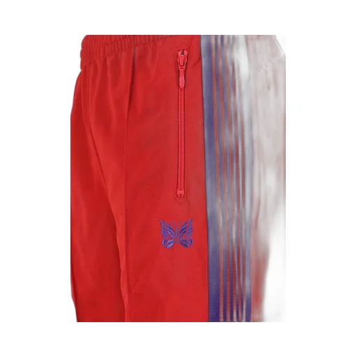 Needles Logo Embroidered Velvet Trousers