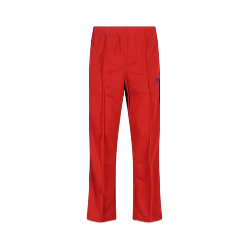 Needles Logo Embroidered Velvet Trousers