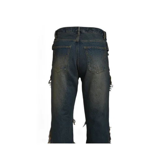 Fringe Denim Pants / Ind