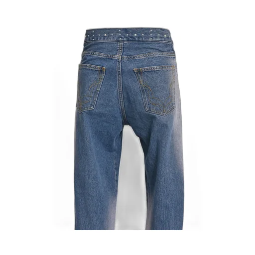 Western Studs Denim Pants / Sky Ind