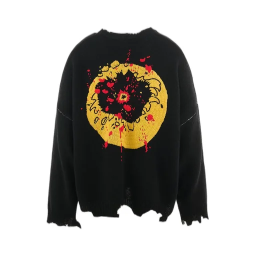 Cp_Crew Knt/Smile / Blk