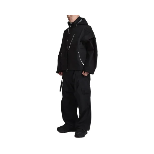 Encapsulated Nylon Ultrawide Drawcord Cargo Trouser Gen. 1 / Blk