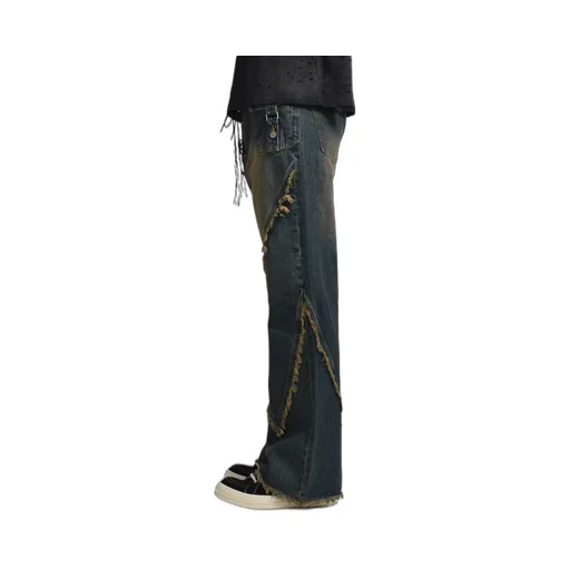 Fringe Denim Pants / Ind