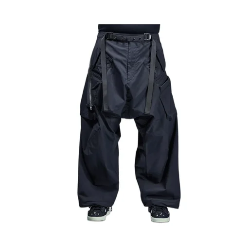 Encapsulated Nylon Ultrawide Drawcord Cargo Trouser Gen. 1 / Blk