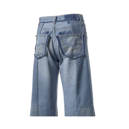 Wide Flare Denim / Blu