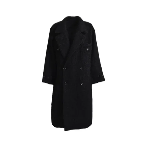 Tera Fur Double Breasted Coat / Blk