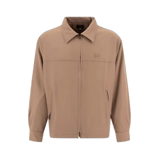 Needles Logo Embroidered Zip-Up Jacket